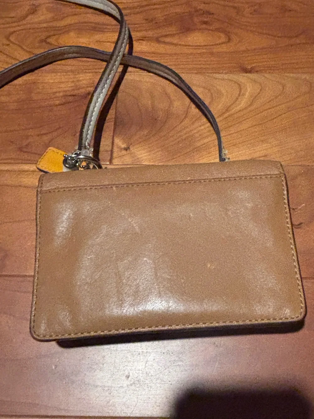 Coach Park Dylan Turnlock Two-Tone Brown & Orange Leather Crossbody Bag
